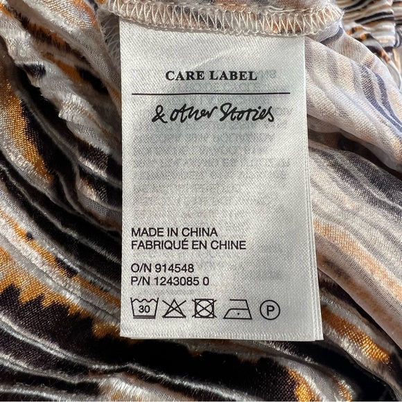 & Other Stories Strappy Cowl-Neck Midi Dress Sz 12 Y2K Long Summer Dress Brown - Picture 4 of 13